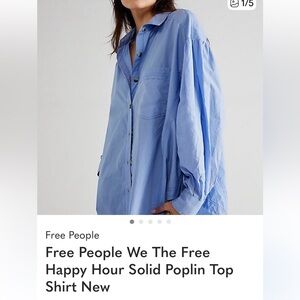 NWOT tried on We the free poplin top also have yellow/ white /pink in my closet